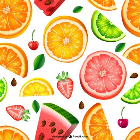 Premium Vector | Seamless fruit pattern