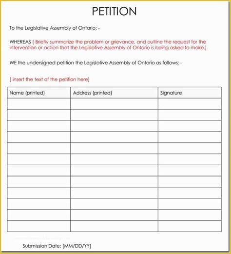 Free Template for Petition Signatures Of Petition Templates Create Your Own Petition with 20 ...