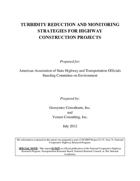 (PDF) Turbidity Reduction and Monitoring Strategies for Highway ...