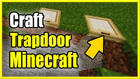 How to Make a Wooden Trapdoor in Minecraft Survival Mode (Recipe Tutorial) - YouTube