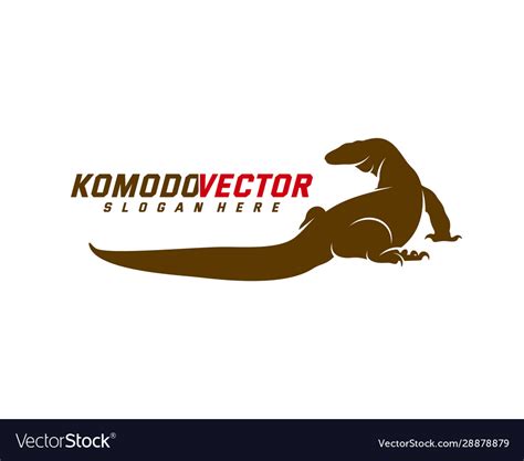 Komodo dragon logo design template graphic animal Vector Image