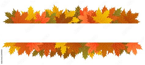 Autumn leaves banner, copy space, maple leaf Stock Vector | Adobe Stock