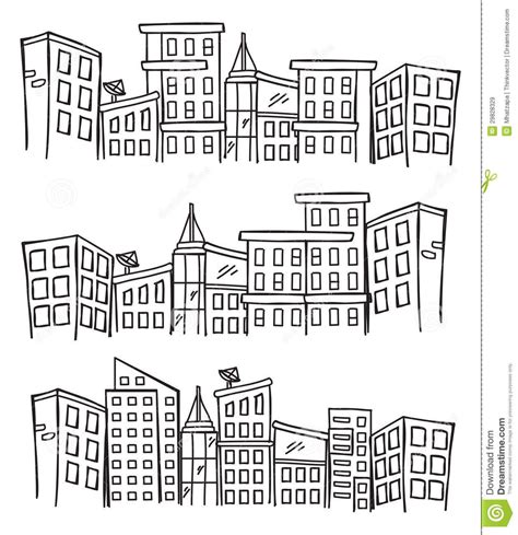 Simple Cityscape Drawing at PaintingValley.com | Explore collection of ...