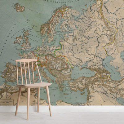 Antique Map of Europe Wallpaper Mural | Europe wallpaper, Mural wallpaper, Map wallpaper