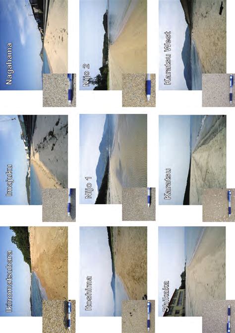 b. Photographs of beaches sampled along the shoreline of Fukuoka and... | Download Scientific ...