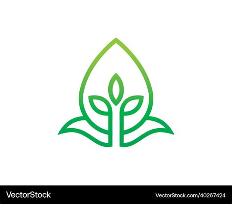 Garden logo template design emblem Royalty Free Vector Image