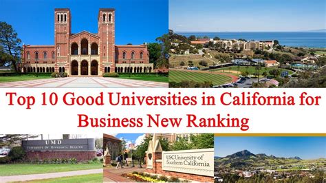 Top 10 Good Universities in California for Business New Ranking 2021 | Student Career - YouTube