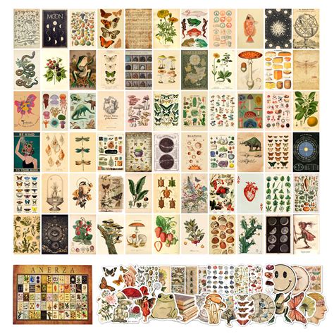 Buy ANERZA 100 PCS Vintage Wall Collage Kit Aesthetic Pictures, Cottagecore Room Decor for ...