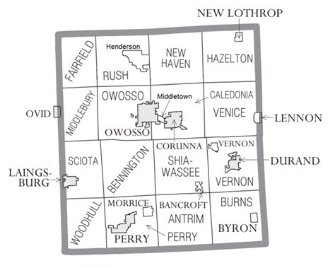 Image: Shiawassee County, MI census map