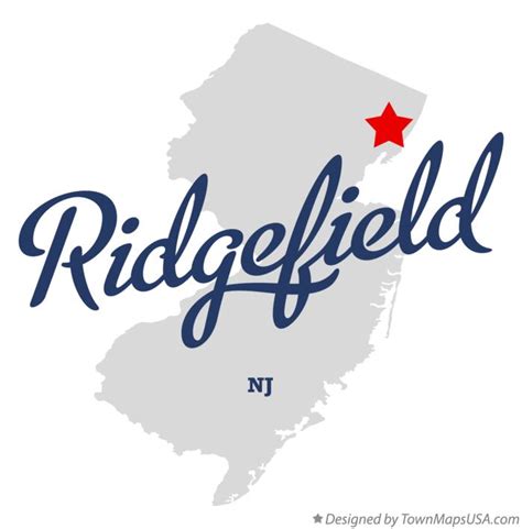 Map of Ridgefield, NJ, New Jersey