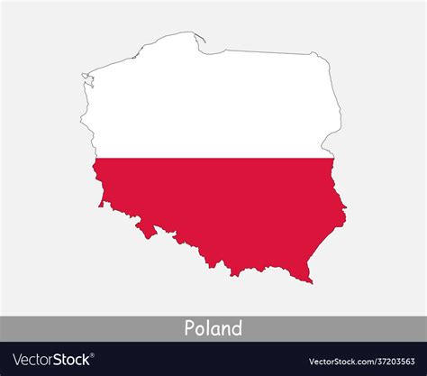 Poland map flag Royalty Free Vector Image - VectorStock