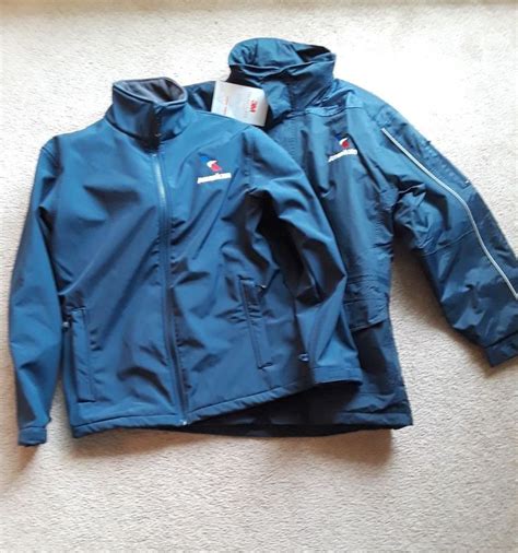 American Airlines Winter Coat Jacket and Full Zip Fleece Medium Navy ...