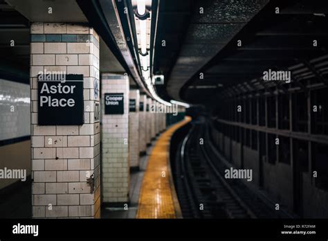 The Astor Place subway station, in Manhattan, New York City Stock Photo - Alamy