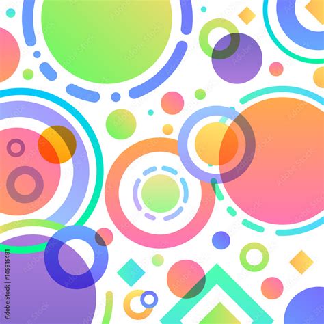 Flat dynamic background with geometric shapes. Colorful futuristic kids ...