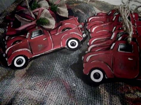 Rustic Red Truck Christmas ornaments Great size for any tree | Etsy