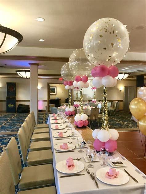 Jumbo Balloon Centerpieces! Pink and Gold Party Ideas! Centerpiece ...