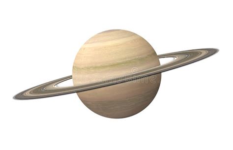 Solar System Saturn White Background