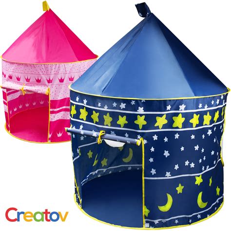 Children Play Tent Boys Girls Prince House Indoor Outdoor Blue Foldable Tent with Case by ...