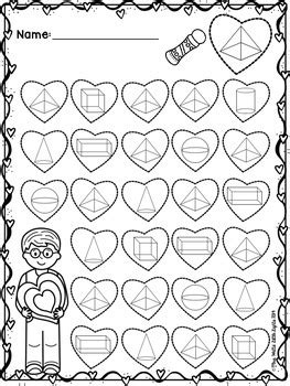 Valentine's Day Bingo Dauber Printables - Shapes by Mrs W | TpT