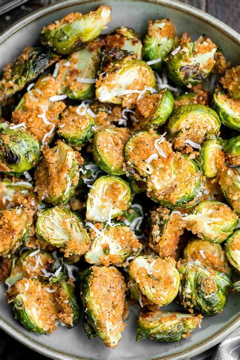 Parmesan Crusted Brussels Sprouts - Ahead of Thyme