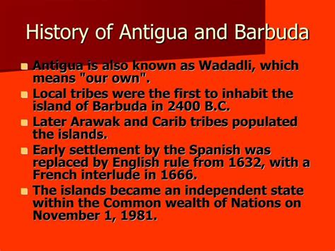 PPT - Antigua and Barbuda PowerPoint Presentation - ID:74615