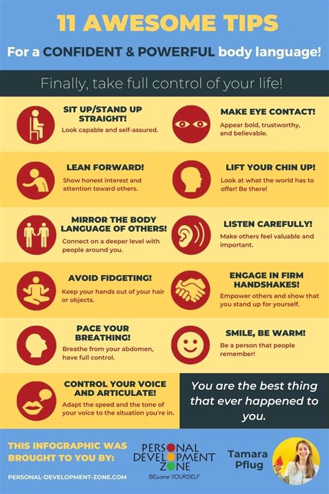 11 confident body language tips feel empowered infographic – Artofit