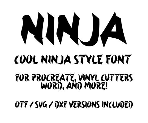 Ninja Font Ninja Font Svg Karate Font Svg Yin-yang Font for - Etsy Ireland