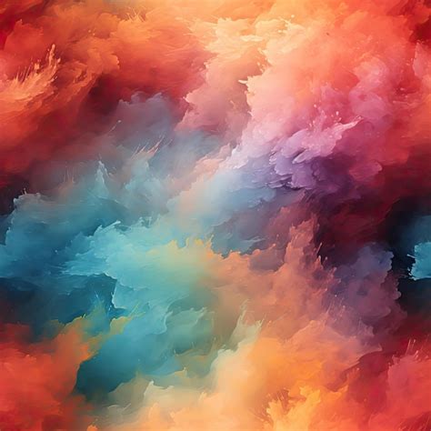 Premium AI Image | Abstract painting of colorful clouds with realistic color palette tiled