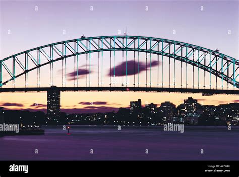 Sydney Harbour Bridge at Night Stock Photo - Alamy