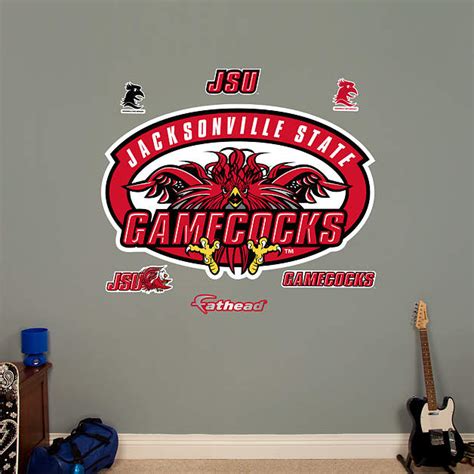 Jacksonville State Gamecocks Logo Wall Decal | Shop Fathead® for Jacksonville State Gamecocks Decor