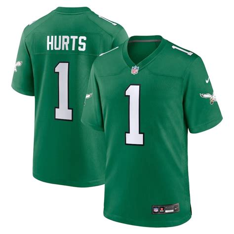 Philadelphia Eagles Jalen Hurts Alternate Kelly Green Nike Game Jersey