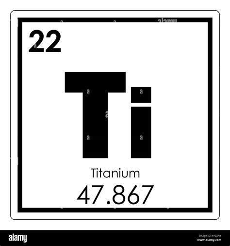 Titanium chemical element periodic table science symbol Stock Photo - Alamy