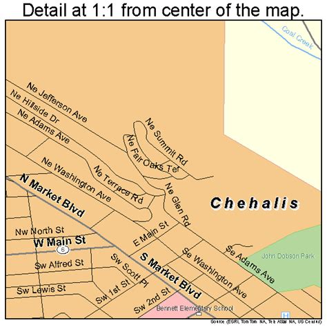 Chehalis Washington Street Map 5311475