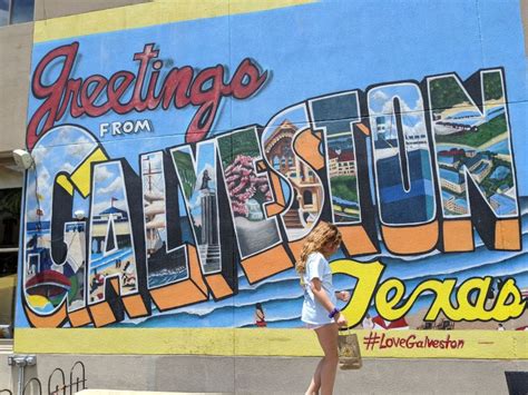 Greetings from Galveston Mural at Saengerfest Park | Houston murals ...