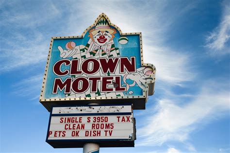 Clown motel next to a cemetery is a traveler's nightmare