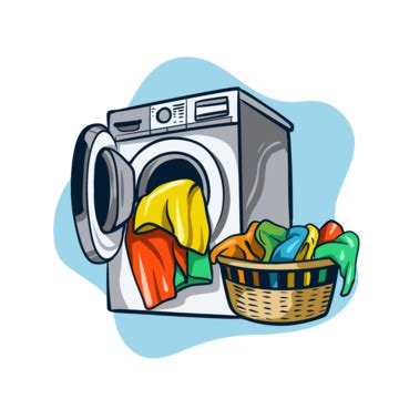 Aktivitas Mesin Cuci, Mesin Cuci, Ilustrator Laundry, Cucian Kartun PNG ...