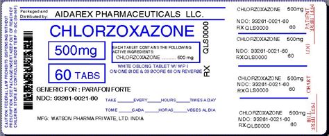 Chlorzoxazone Information, Side Effects, Warnings and Recalls