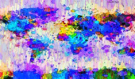 World Map Abstract 2 - DA Digital Art by Leonardo Digenio - Fine Art ...