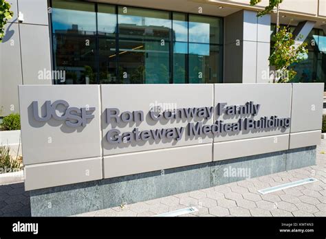 Sign for the Ron Conway Family Gateway Medical Building at the Mission ...