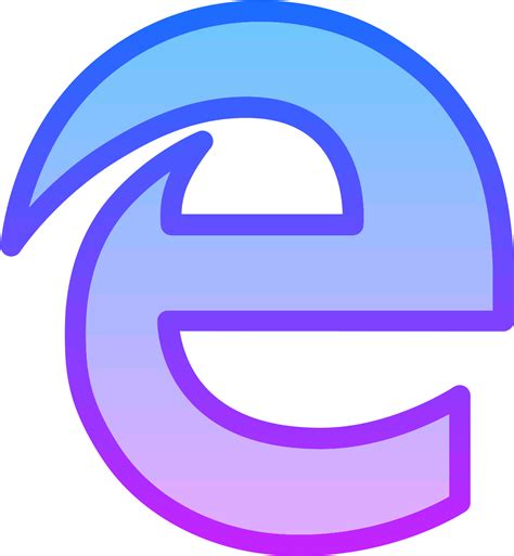 Download Microsoft Edge Icon It A Logo Of Edge Reduced To A - Icono De ...