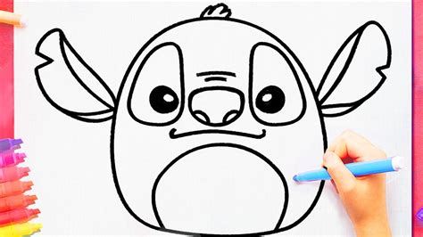 how to draw a squishmallow stitch - YouTube