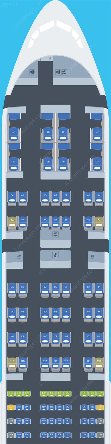 emirates 777 200lr business class seat map