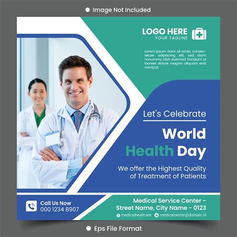 Premium Vector | World health day poster design template premium vector