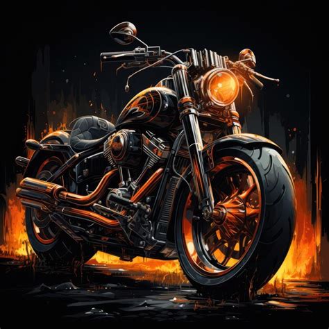 Premium AI Image | motorcycle design graphic for tshirt