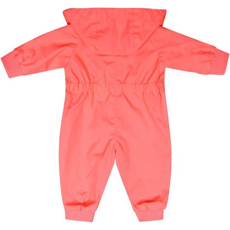 Mini Rodini - Baby Hooded Onesie in Pink | BAMBINIFASHION.COM