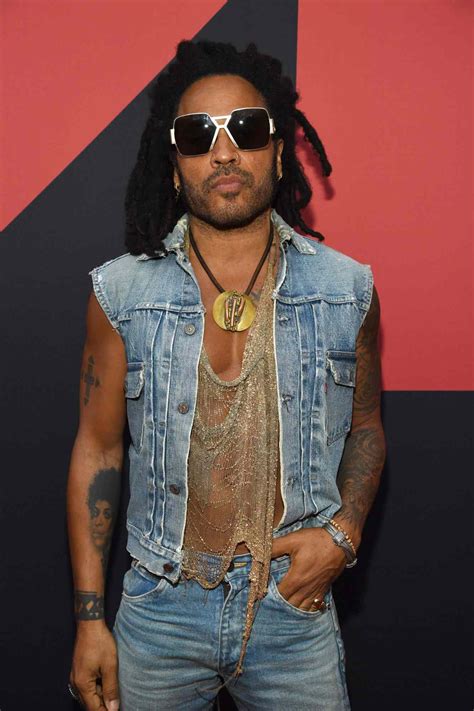 Lenny Kravitz Wears Chainmail Top and Leather Pants at 2022 Grammys