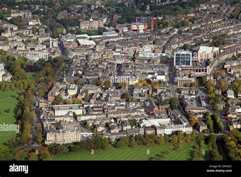 aerial view of the North Yorkshire spa town of Harrogate Stock Photo - Alamy