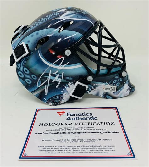 Philipp Grubauer Signed Kraken Mini Goalie Mask (Fanatics) | Pristine ...