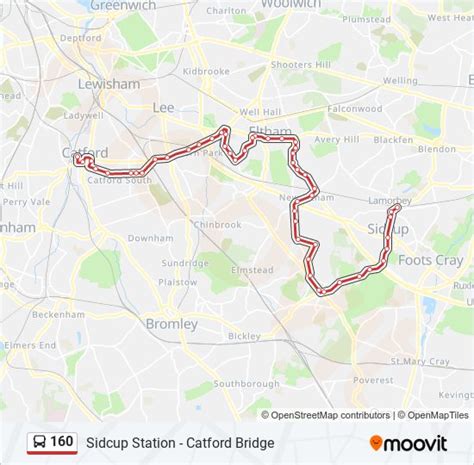 160 Route: Schedules, Stops & Maps - Sidcup Station (Updated)