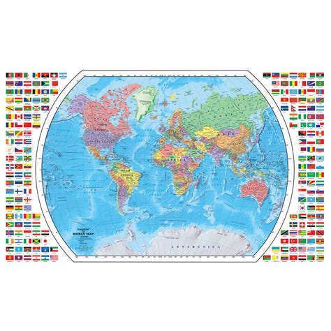 World Map with Flags - 4 ft - R72110